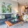 a living room with a couch and a coffee table